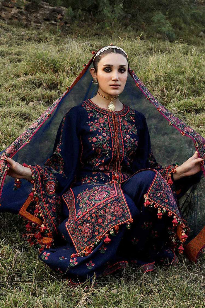 3 Piece - Unstitched Fully Embroided Dhanak Fabric With Embroided Dhanak shawl RS-695