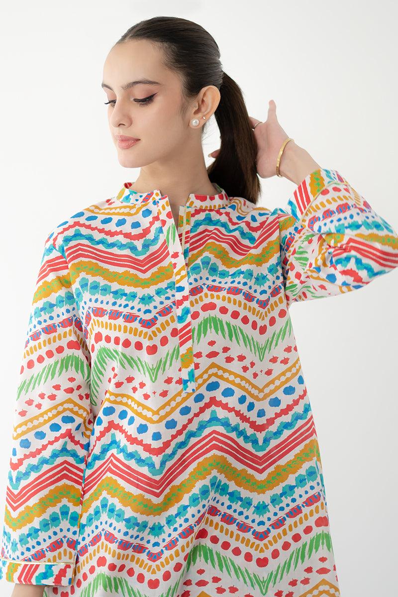 2 Piece - Unstitched Digital Printed Lawn Fabric