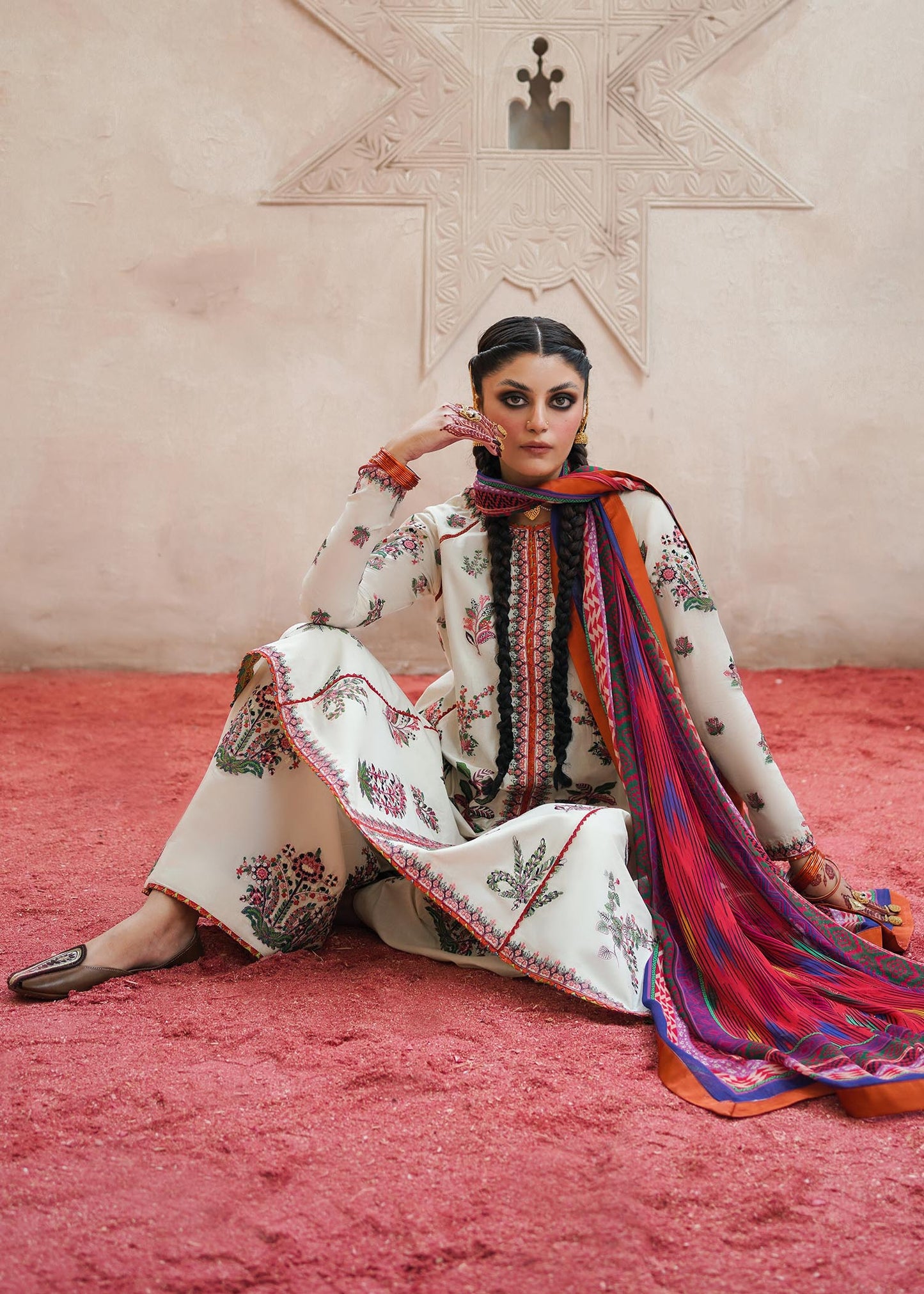 Linen - 3 Piece Unstitched Fully Embroided Suit