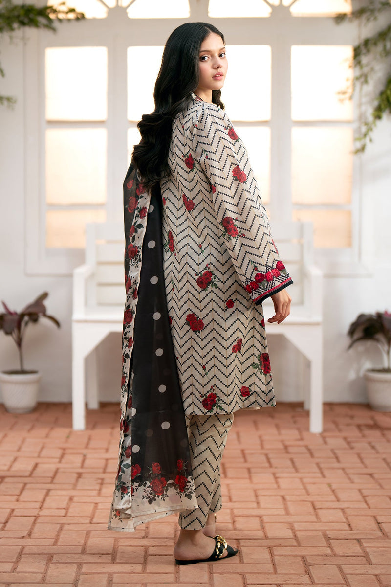 3 Piece - Unstitched Digital Printed Khaddar Fabric BK-178