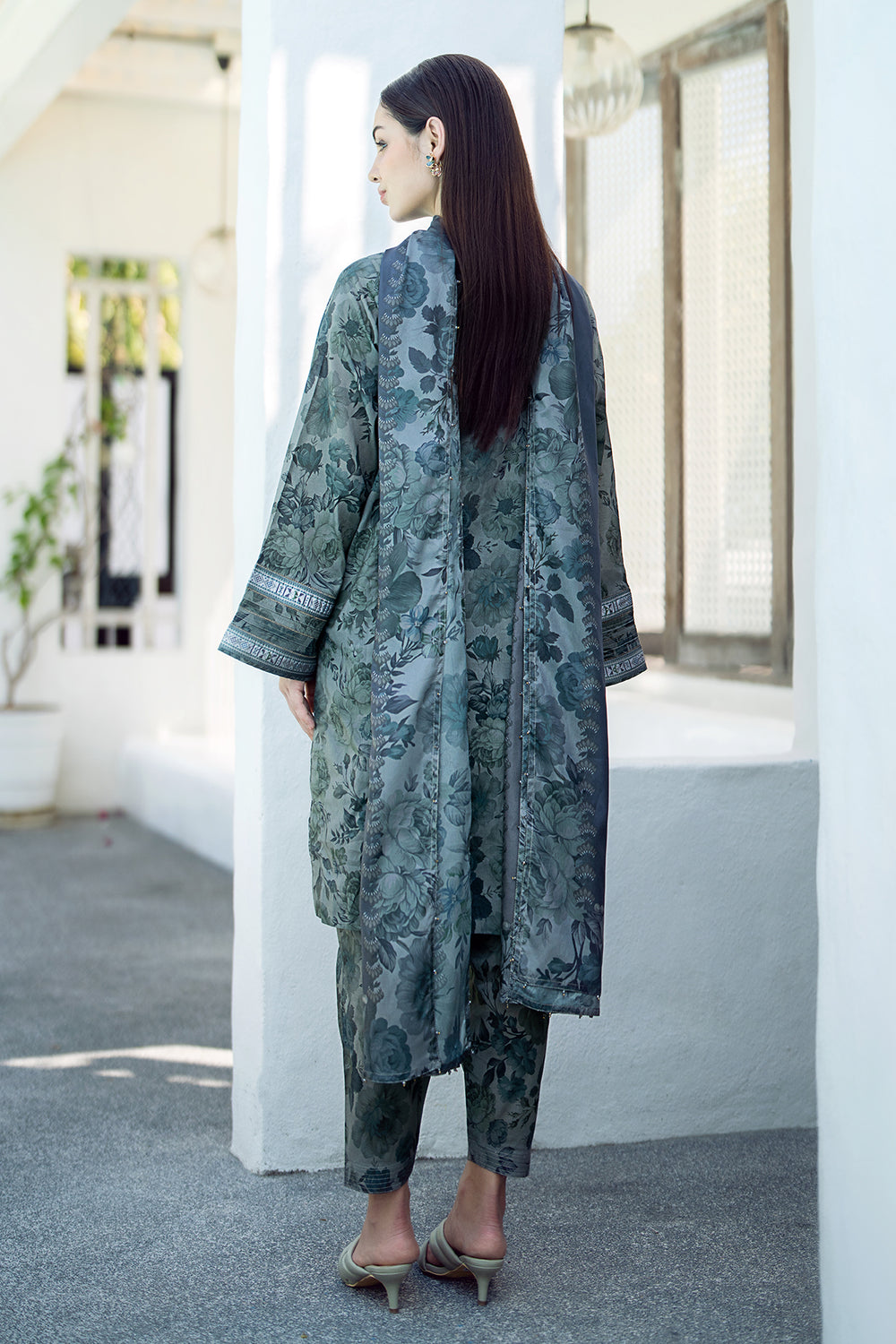 3 Piece - Unstitched Digital Printed Lawn Fabric