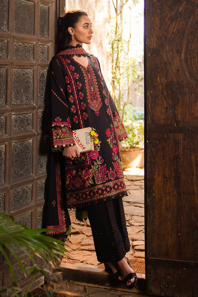 3 Piece - Unstitched Fully Embroided Dhanak Fabric ZH-960