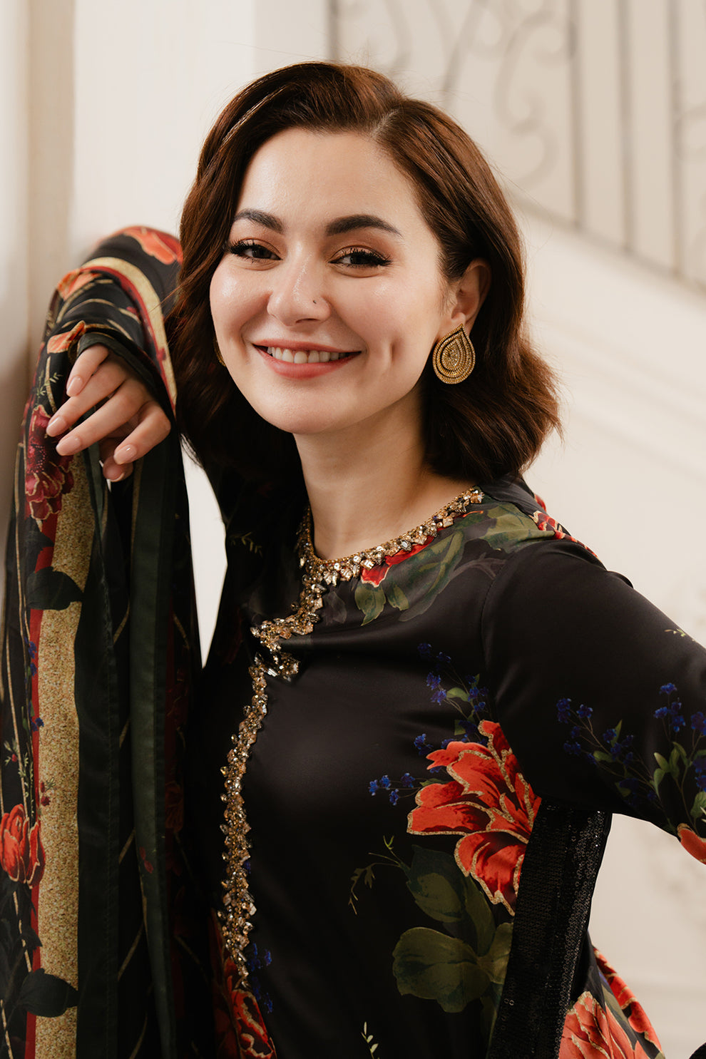3 Piece - Unstitched Digital Printed Khaddar Fabric With Khaddar Shawl BK-179