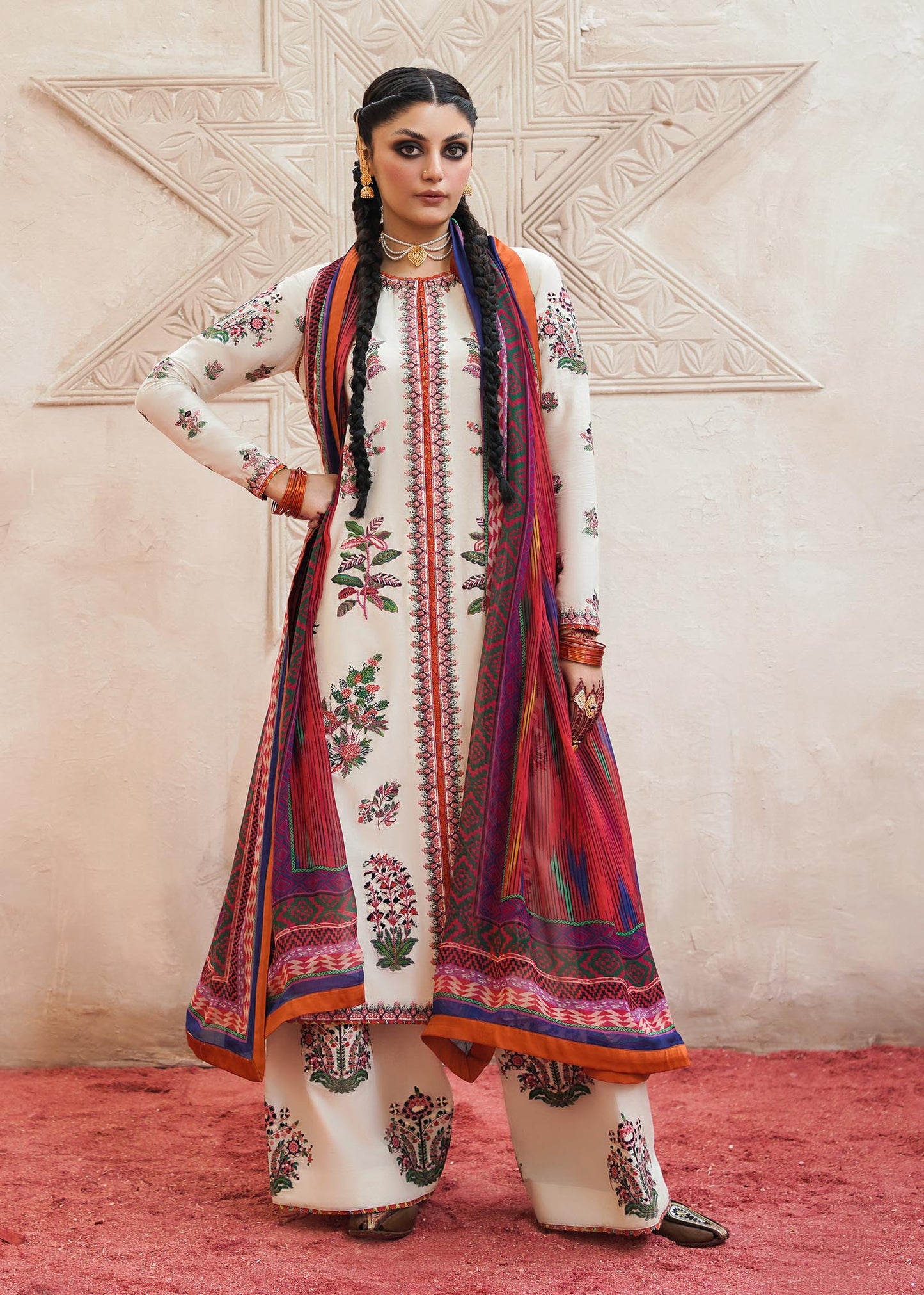 Linen - 3 Piece Unstitched Fully Embroided Suit