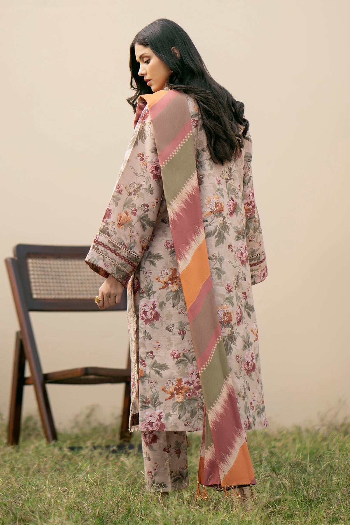 3 Piece - Unstitched Digital Printed Lawn Fabric