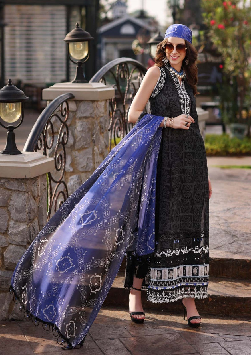 3 Piece - Unstitched Fully Embroided Lawn Fabric