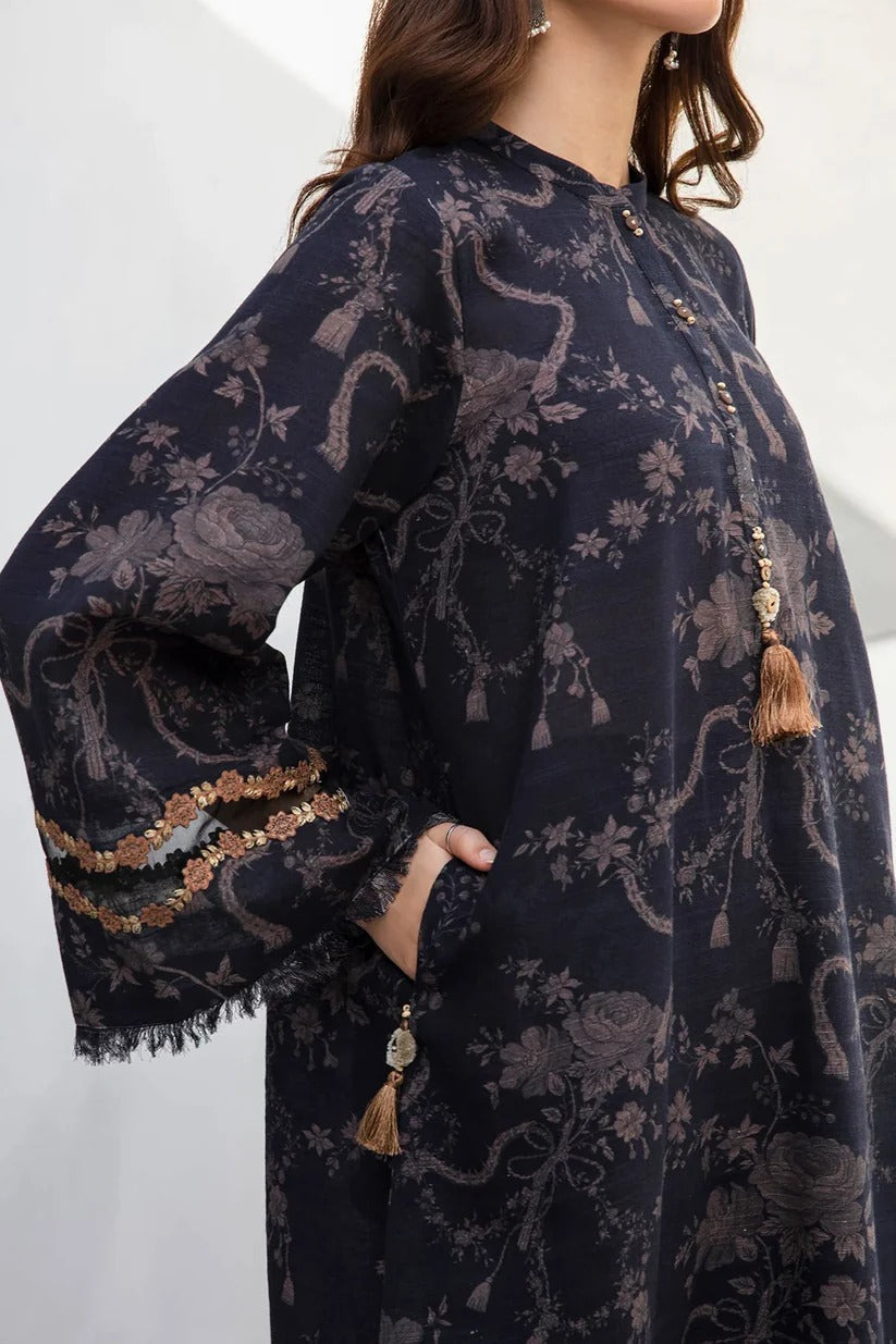 3 Piece - Unstitched Digital Printed Khaddar Fabric With Khaddar Shawl