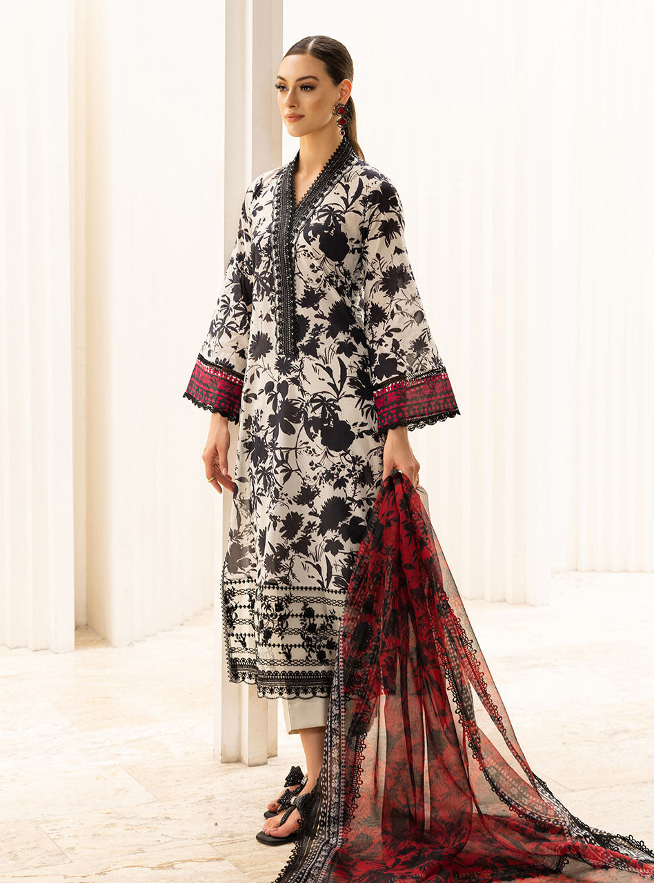 3 Piece - Unstitched Digital Printed Khaddar Fabric With Khaddar Shawl