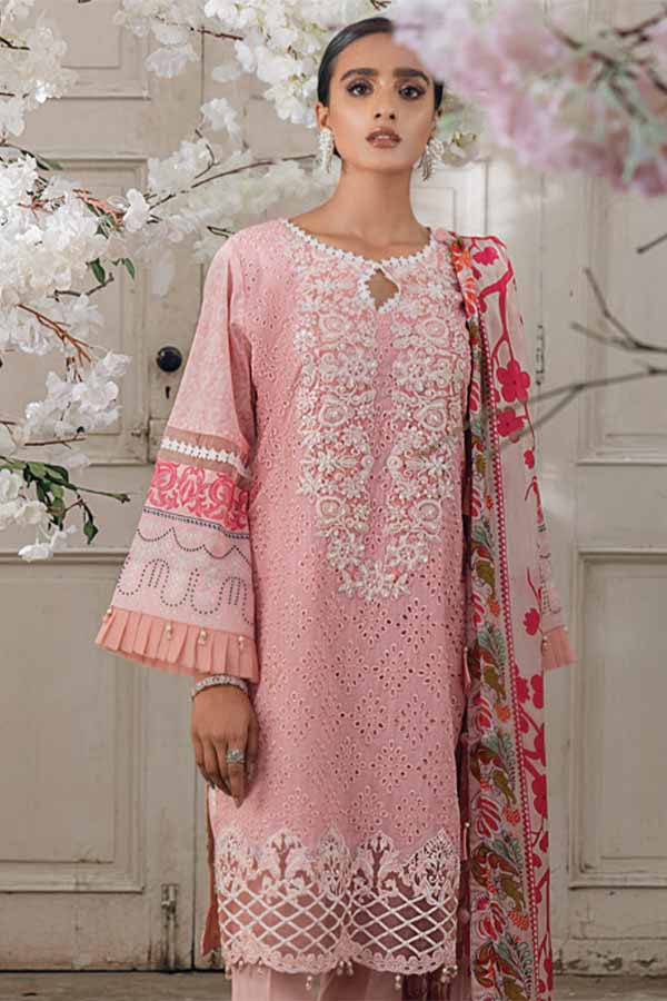 3 Piece - Unstitched Fully Embroided Lawn Fabric