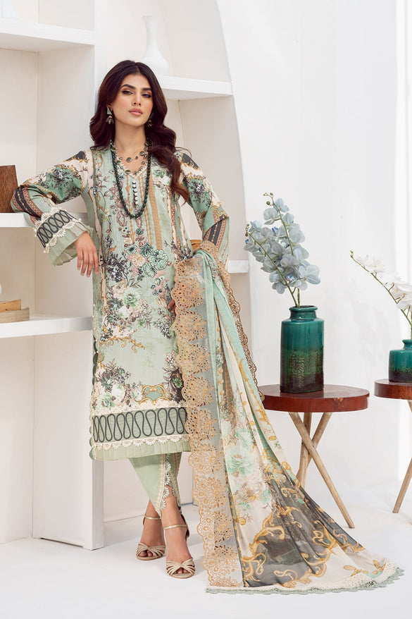 3 Piece - Unstitched Digital Printed Lawn Fabric