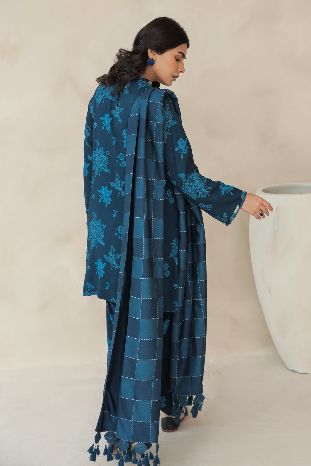 3 Piece - Unstitched Digital Printed Khaddar Fabric With Khaddar Shawl