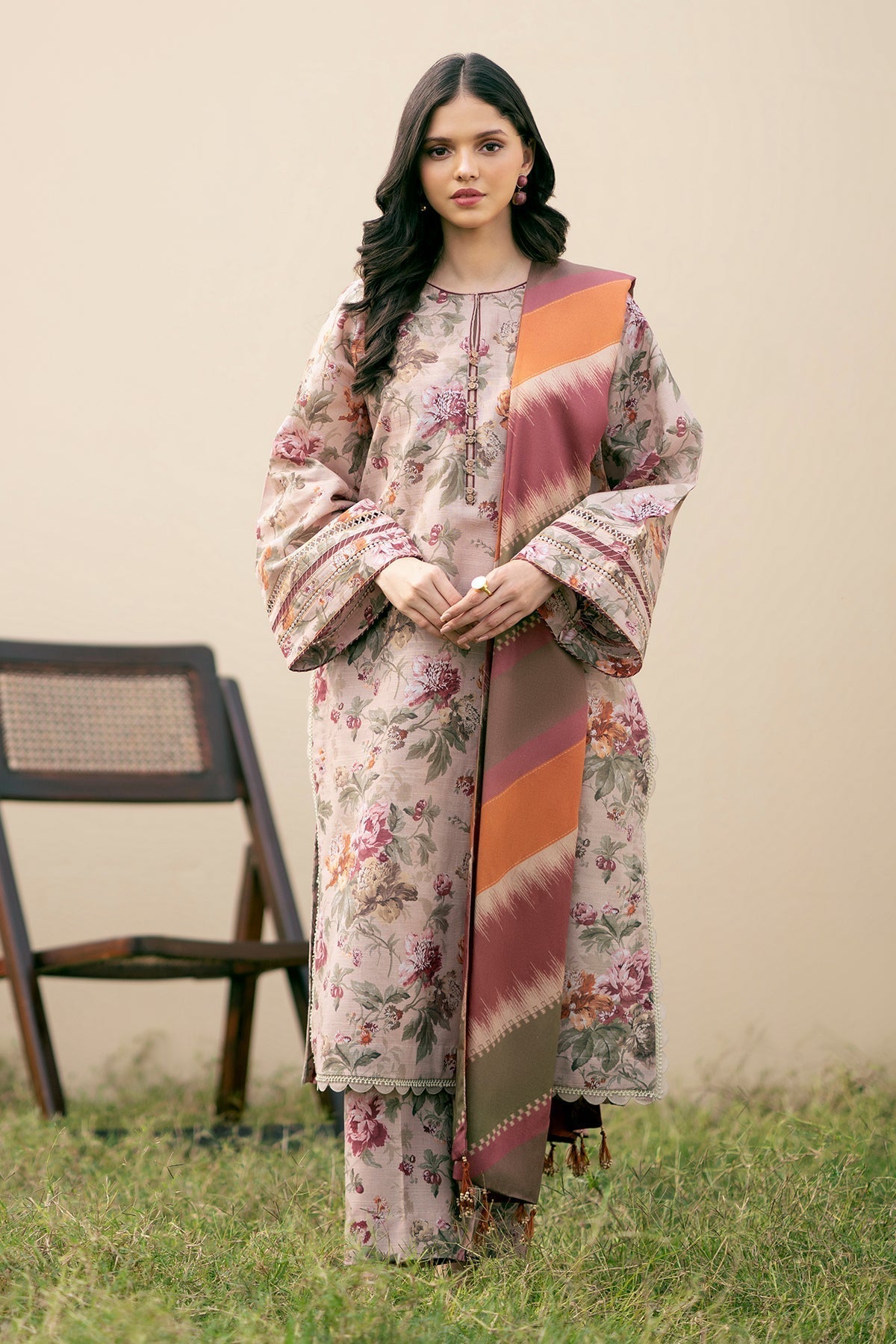 3 Piece - Unstitched Digital Printed Lawn Fabric