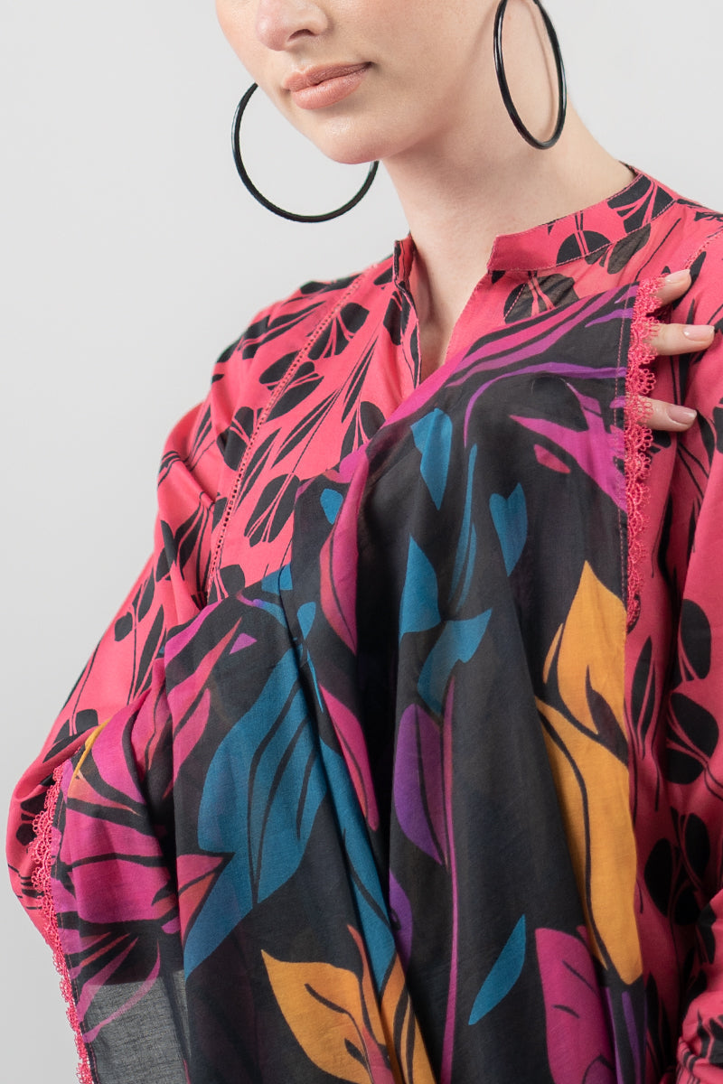 3 Piece - Unstitched Digital Printed Lawn Fabric