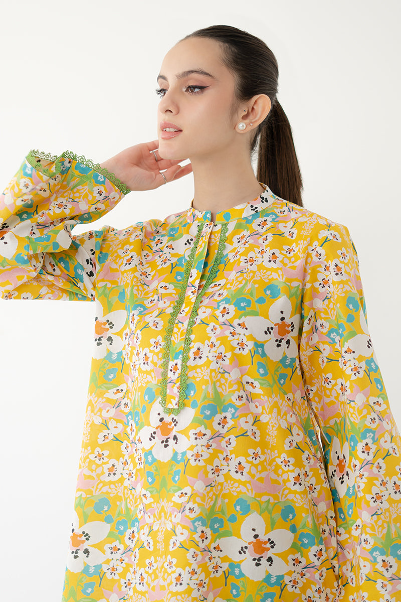2 Piece - Unstitched Digital Printed Lawn Fabric