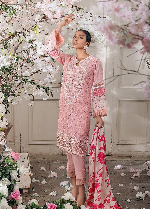 3 Piece - Unstitched Fully Embroided Lawn Fabric