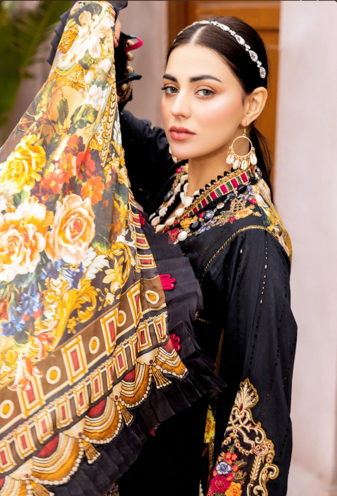 3 Piece - Unstitched Fully Embroided Lawn Fabric
