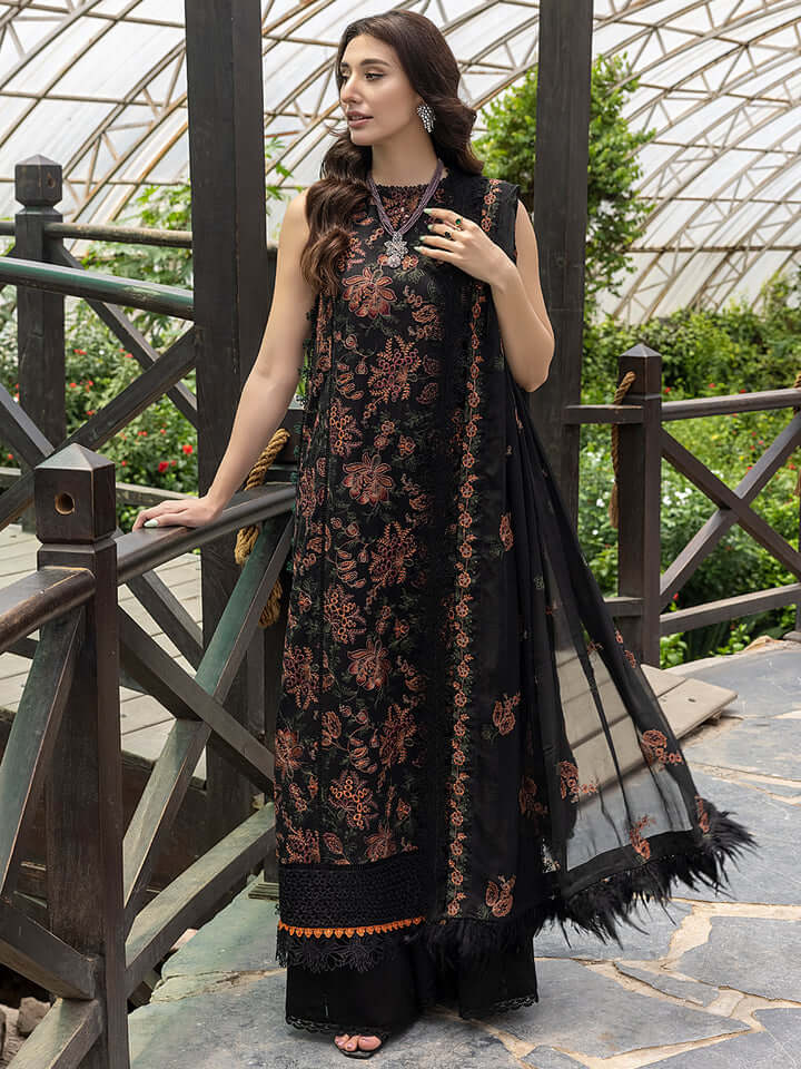 Linen - 3 Piece Unstitched Fully Embroided Dress