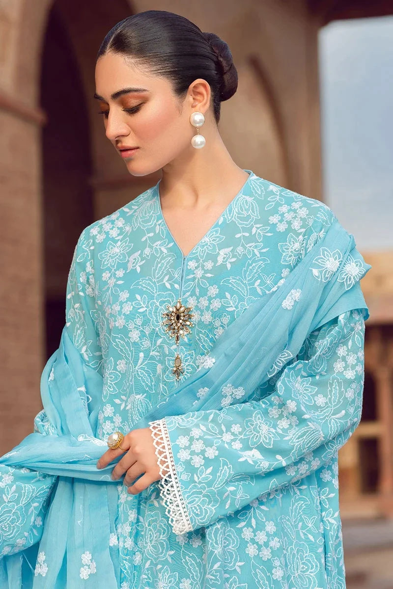 3 Piece - Unstitched Fully Embroided Lawn Fabric BR-08