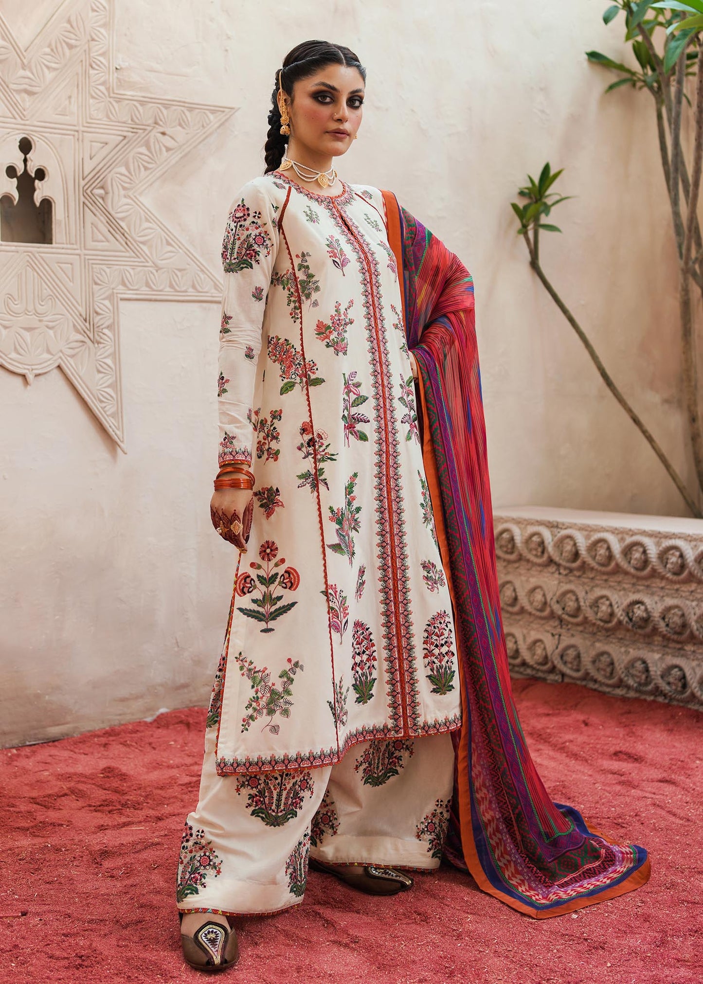 Linen - 3 Piece Unstitched Fully Embroided Suit
