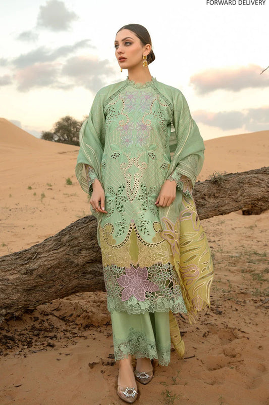 3 Piece - Unstitched Chicken Kari Embroided Lawn Suit RR-816