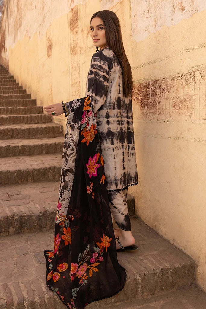 3 Piece - Unstitched Digital Printed Khaddar Fabric With Khaddar Dupatta