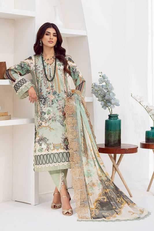 3 Piece - Unstitched Digital Printed Lawn Fabric