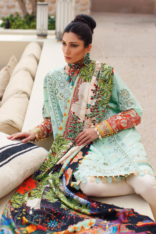 3 Piece - Unstitched Viscose Fabric With Silk Dupatta