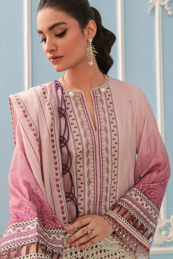 3 Piece - Unstitched Linen Fabric With Linen Dupatta