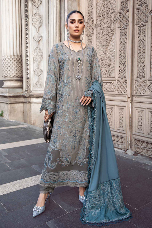 3 Piece - Unstitched Fully Embroided Dhanak Fabric IZ 775