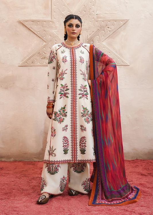 Linen - 3 Piece Unstitched Fully Embroided Suit